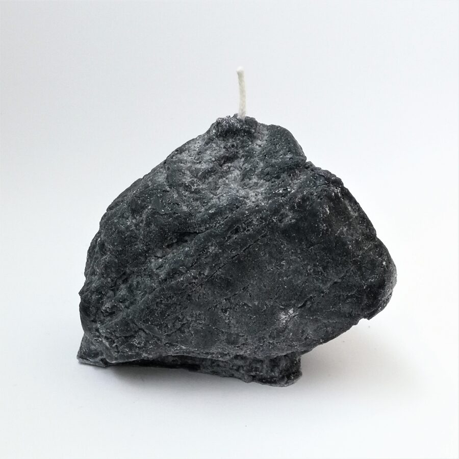 Stone candles or pebble candles made of vegetable stearin wax, Cliff